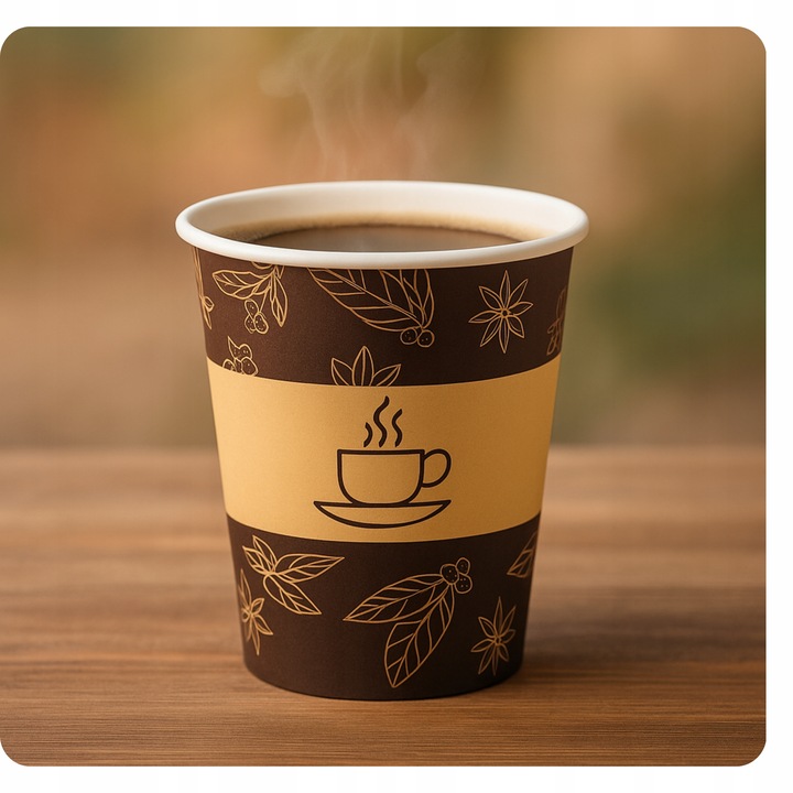 Kubek papierowy 250ml 0% plastiku (50szt) - Bez SUP EKO - obrazek 3