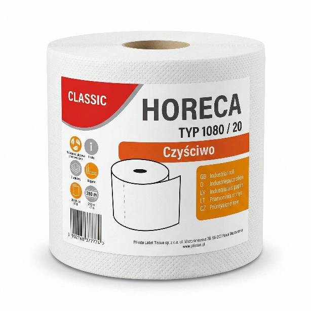 Czyściwo papierowe HORECA CLASSIC TYP 1080/20 1 rolka – profesjonalny ręcznik celulozowy Maxchem Skoczów